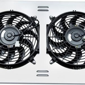 Radiator Shroud with Electric Fan for 1999-2013 Chevy Silverado GMC Sierra 1500 2500 Pickup
