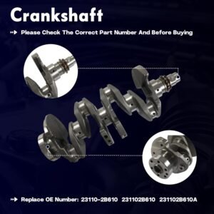 G4FJ 1.6 Engine Crankshaft Kit Head Gasket Set w/Bolts & Timing Chain Kit Bearing Valves Fit For Hyundai Veloster Elantra Kia Rio Optima 2012-2022 1.6L Turbo 23110-2B710 23510-2B700 20910-2BU06
