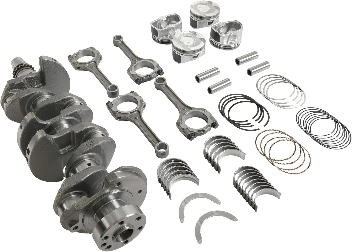 G4FJ 1.6 Engine Crankshaft Kit Head Gasket Set w/Bolts & Timing Chain Kit Bearing Valves Fit For Hyundai Veloster Elantra Kia Rio Optima 2012-2022 1.6L Turbo 23110-2B710 23510-2B700 20910-2BU06 - Image 5