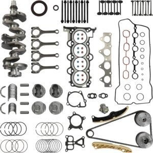 G4FJ 1.6 Engine Crankshaft Kit Head Gasket Set w/Bolts & Timing Chain Kit Bearing Valves Fit For Hyundai Veloster Elantra Kia Rio Optima 2012-2022 1.6L Turbo 23110-2B710 23510-2B700 20910-2BU06