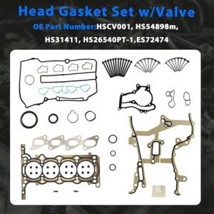 Engine Head Gasket Set w/Bolts Kit Timing Chain Kit w/VVT Sprocket Piston & Ring Kit Con Rod & Main Bearing Fit For GMC Chevy Cruze Buick Sonic Encore Trax 1.4L 2011-2016 HS26540PT-1 TS0981 052-4010