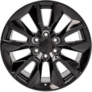 OE CV32 20x9 RST Style Gloss Black Wheel & Tire Package (Set of 4) – Fits Silverado 1500 & GM Full-Size SUVs