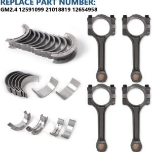 GM2.4L Engine Rebuild Overhaul Kit Fit for Chevrolet Equinox, Buick Regal Verano, GMC Terrain, Saturn, With Replace Head Gasket Set & Connecting Rod 12578324 12654958 ES72196