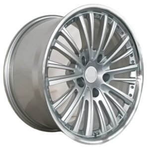 Silver Forged Aluminum 4-Piece Deep Dish Wheels 20mm ET 5-in-114 22 Inch Barrel Blank 35/40mm PCD Custom Micra K