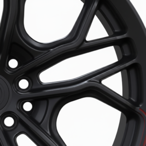 Xasisplus TRA-727 Apex Monoblock Forged Racing Wheels – Satin Black with Crimson Accent