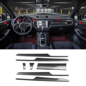 APD Track-Edition 7-Piece Real Carbon Fiber Interior Trim Cover Set for Porsche Macan